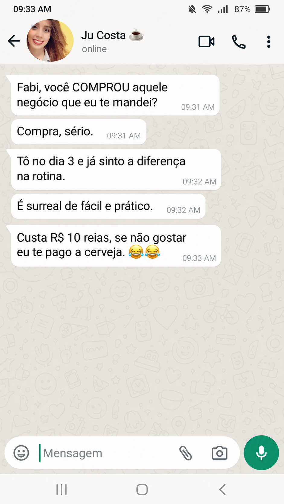 Depoimento de cliente