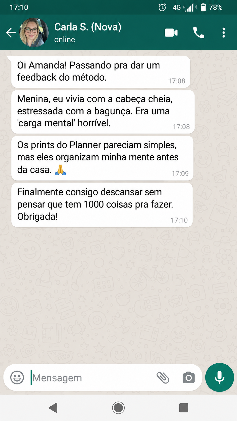 Depoimento de cliente